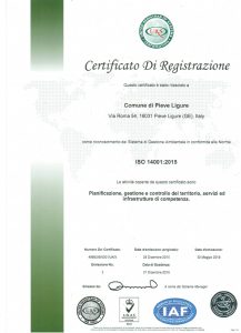 Certificato ISO 14001 edizione 2015