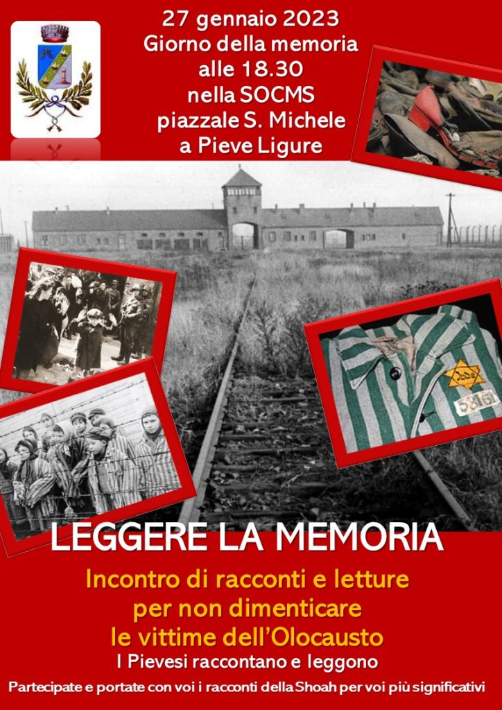 Locandina "Leggere la Memoria" 27 gennaio 2023